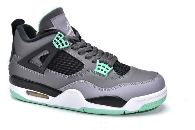 1st Kicks Shoes Glow Air 4 Retro Jordan Green 308497-033 0723